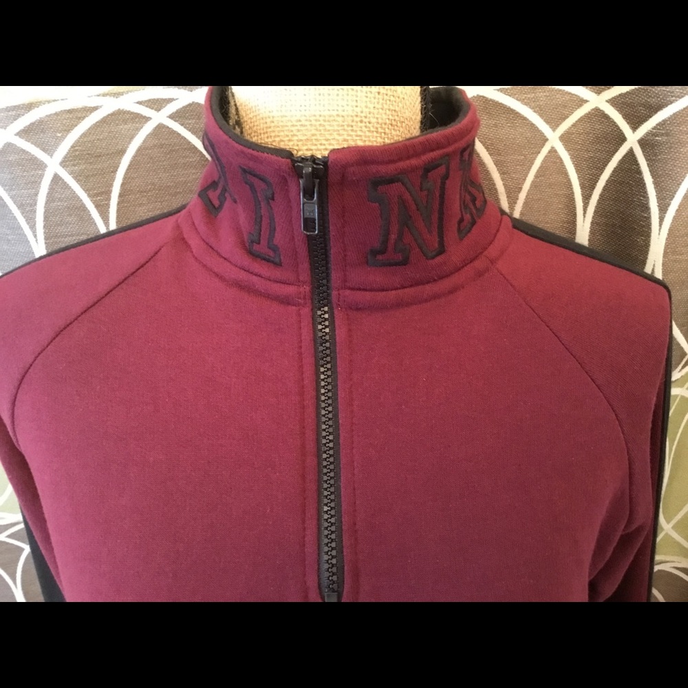PINK Victoria's Secret Maroon 1/4 Zip - Small - Picture 5 of 8